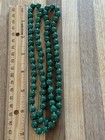 Estate 28 Hand Knotted 6-6.5 mm Green Adventurine Necklace On Silk Cord (2.5 Oz) — photo 5