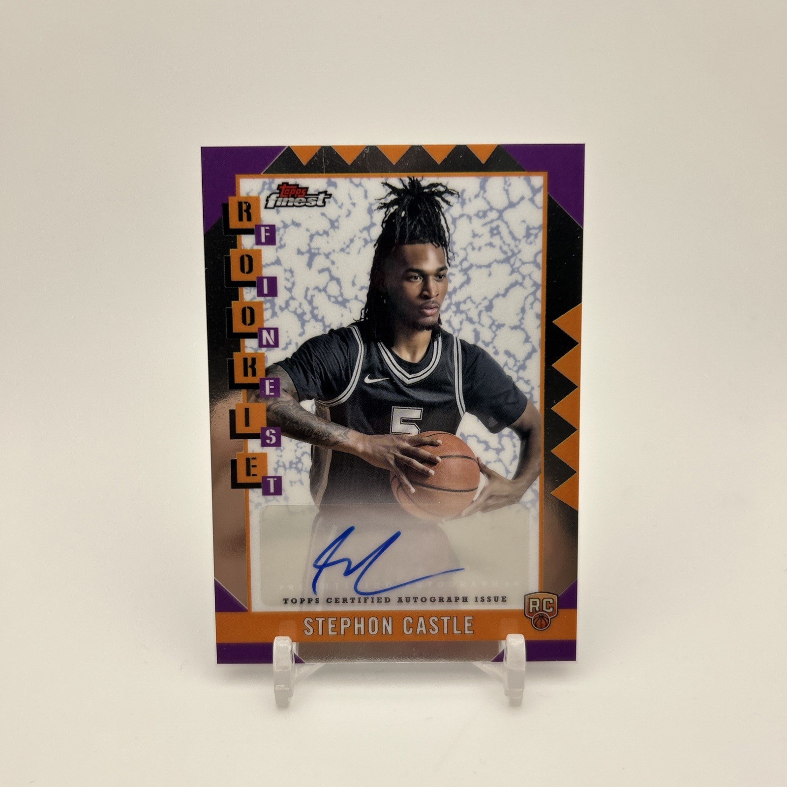 2024-25 Finest Stephon Castle Rookie Auto RC Rookie #RFA-SC Spurs