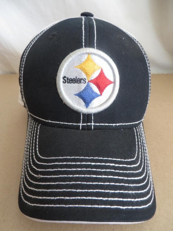 NFL Pittsburgh Steelers Cap Black & White Reebok One Size F/A Adjustable