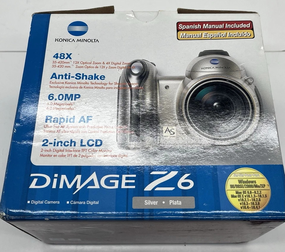 Konica Minolta DiMAGE Z6 6.0MP Digital Camera w/ Box & Accessories CIB - READ - Image 4 of 4