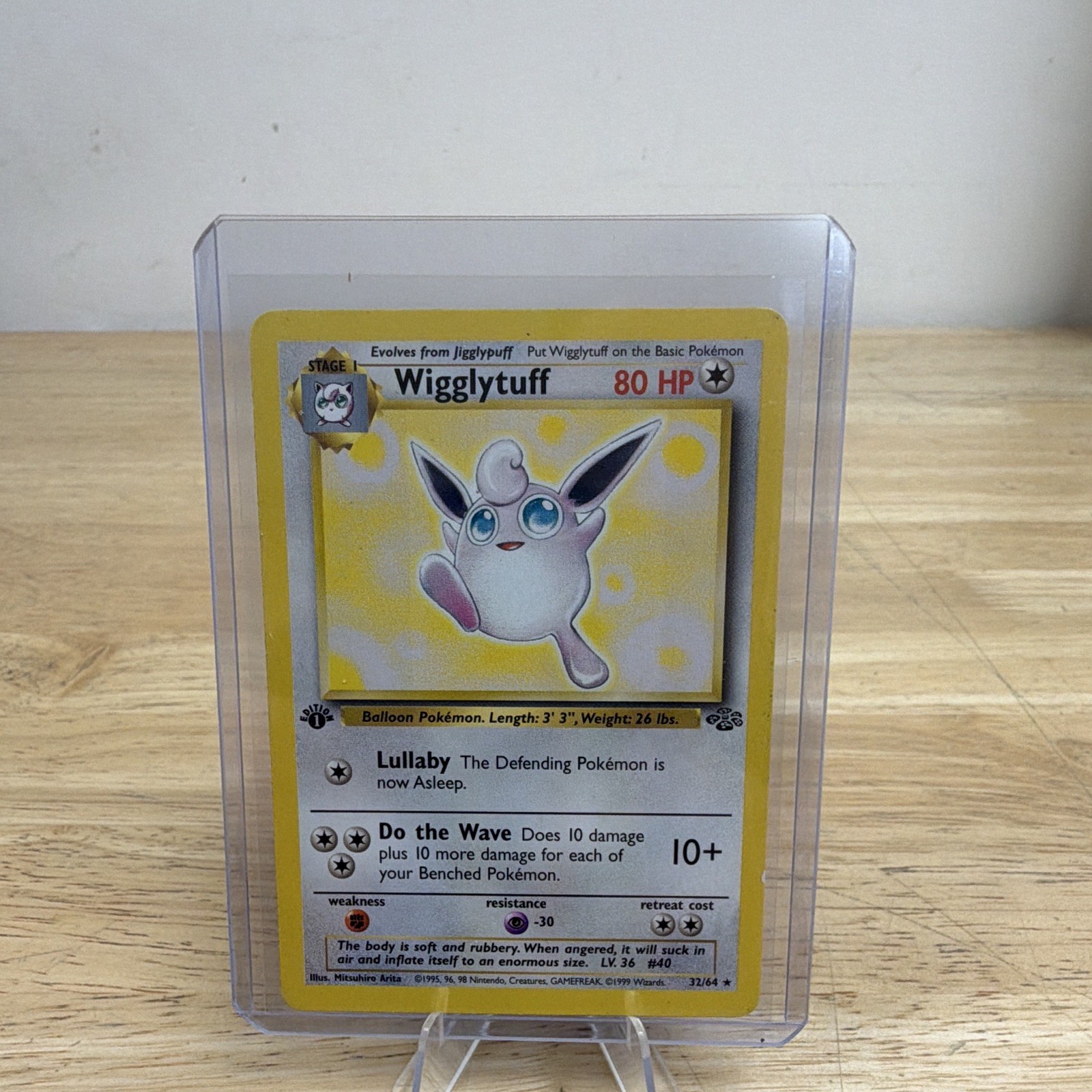 Wizards of the Coast Pokemon TCG Jungle 1st Ed Wigglytuff 32/64 Holo 80 HP