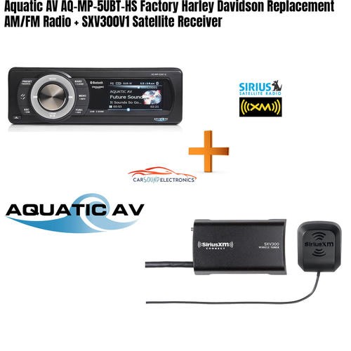 Aquatic AV AQ-MP-5UBT-HS Harley Davidson Replacement Radio +