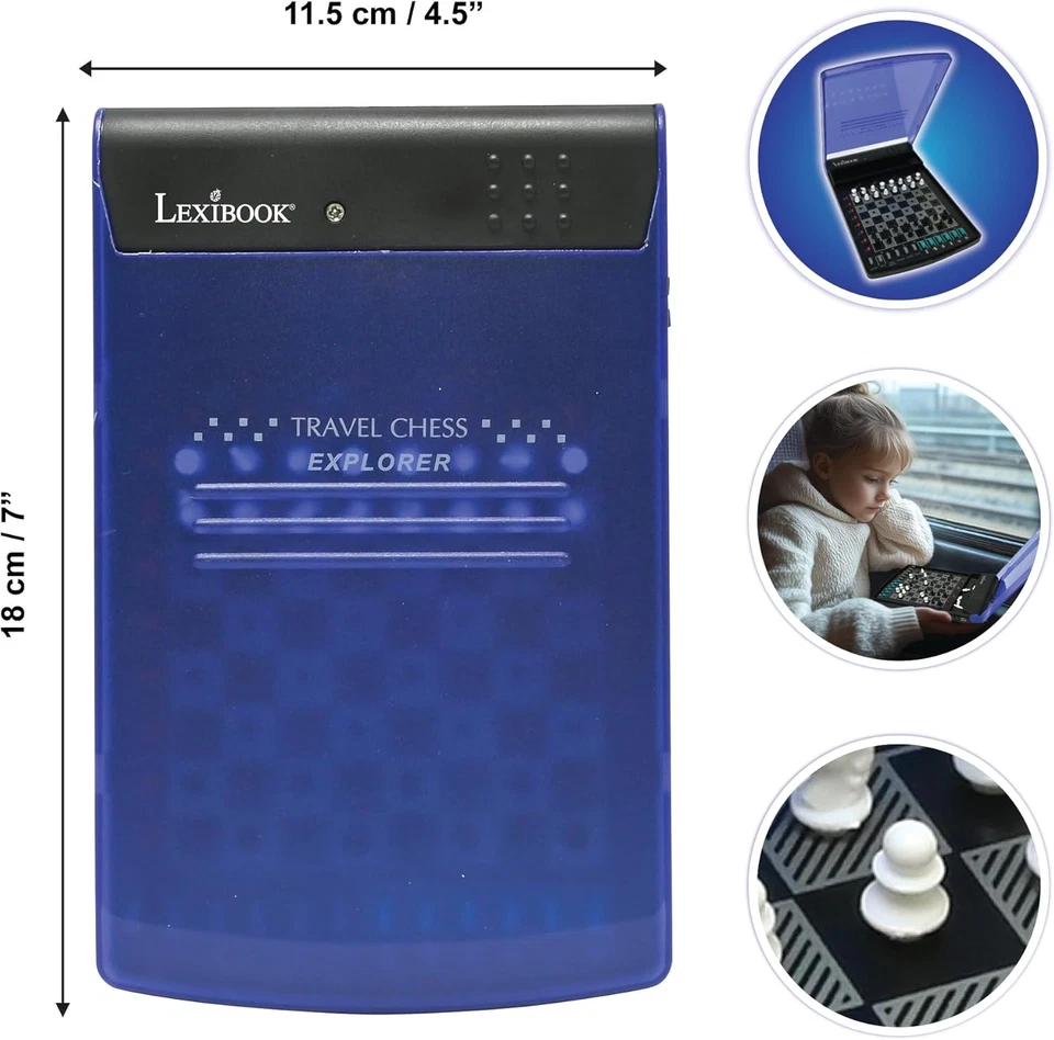 , Set Di Scacchi Elettronico Da Viaggio, 32 Pezzi, 64 Livelli Di Difficoltà, 1 a - Immagine 2 di 4