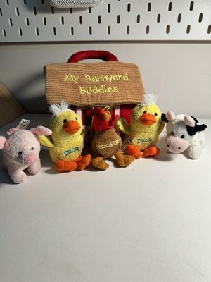My Barnyard Buddies Stofftierhaus mit 5 Plüschtieren Bauernhoftieren von Ebba