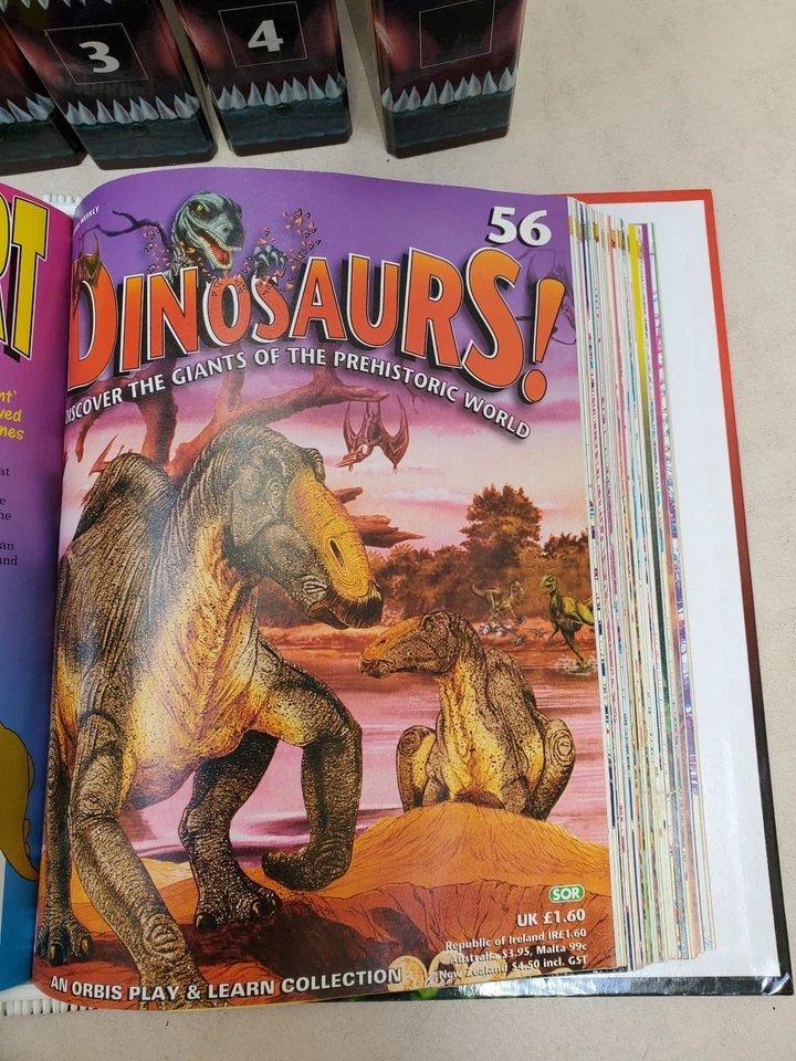 76 Dinosaurs! Magazines & 6 Binders by Orbis Publishing - Used VGC - Image 2 of 4