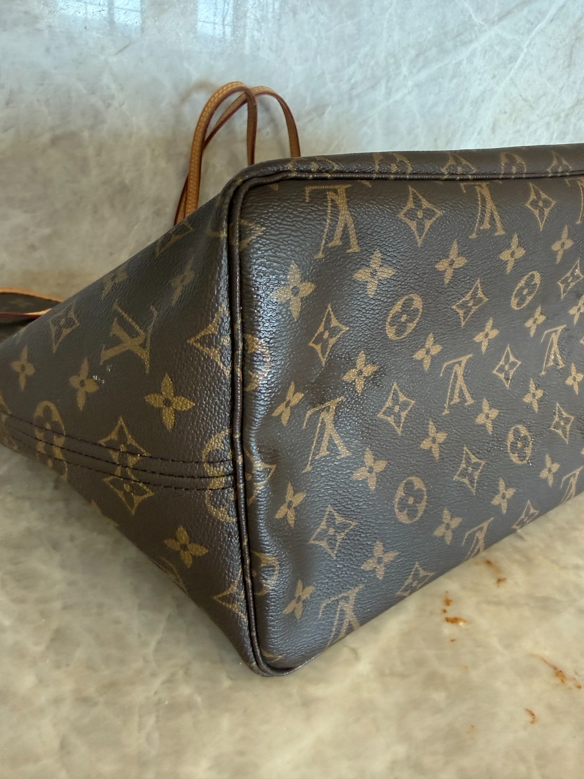 Authentic LOUIS VUITTON Neverfull GM Monogram Tote with Wallet Pouch image 4