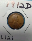 1912D Lincoln Cent / Very Good VG with Details / Low Shipping / Coin #L121