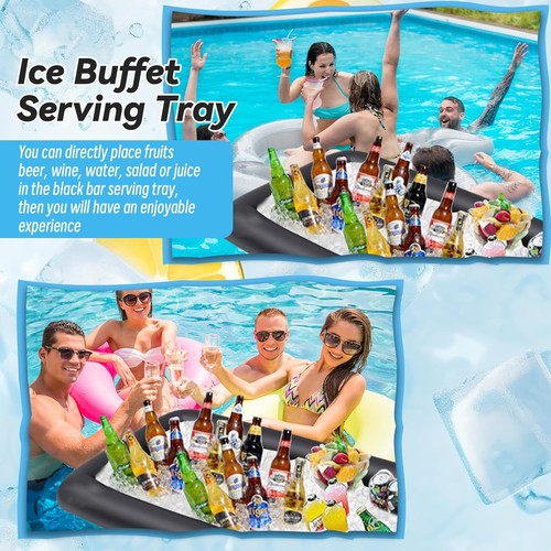 Inflatable Ice Buffet Serving Tray Cooler for Drinks & Food - Picture 4 of 5