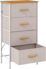Dresser with 4 Drawers - Fabric Chest of Drawers with Large Storage Space, Moder
