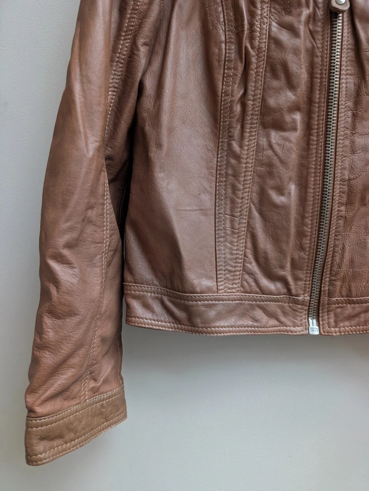 Vintage Schott NYC Trucker/Bomber Lambskin Leather Jacket - Medium - Imagen 2 de 4