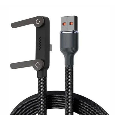 2-in-1 unsichtbarer Halter Ladekabel - 240W Schnellladekabel mit Handyständer