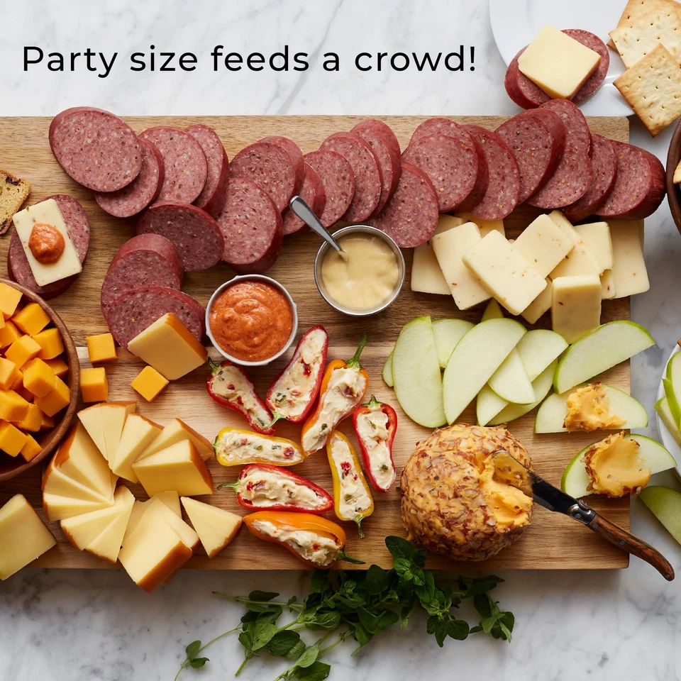 Salsicha de verão Hickory Farms tamanho festa assinatura carne bovina, 26 onças ceto 100% carne bovina - Imagem 4 de 4