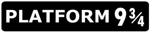 Platform 9 3/4 Train Platform Sign Self Adhesive Vinyl Sticker