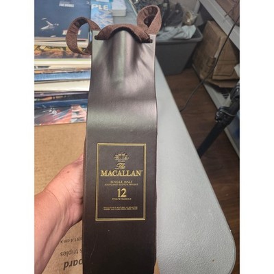 The Macallan 12 Year Single Malt Scotch Whisky Leather Suede Bottle Gift Bag