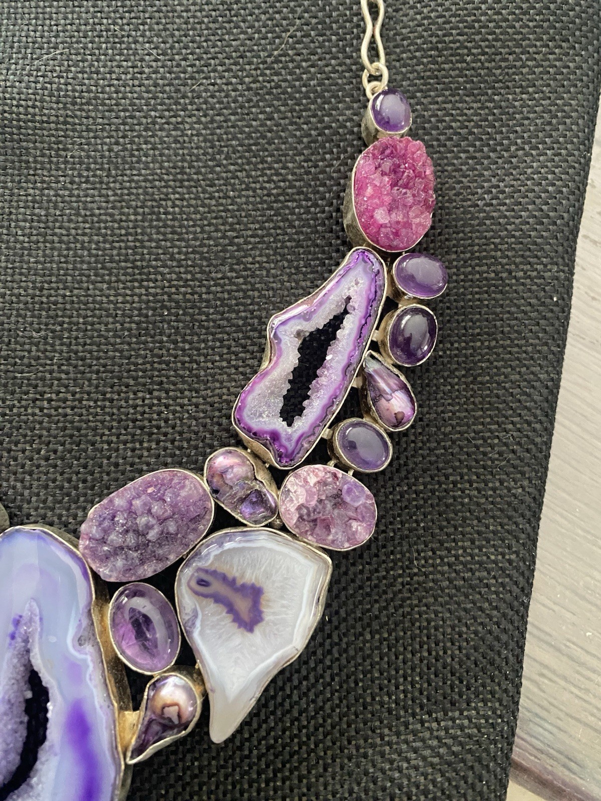 Beautiful Statement Sterling Silver Amethyst Bib … - image 4