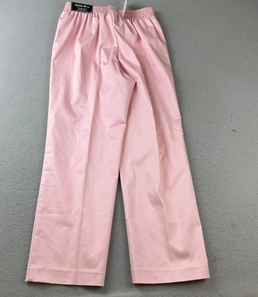 Alfred Dunner Pants Womens 10 Pink Elastic Waist Classic Lightweight Pull On NWT - Image 3 of 4