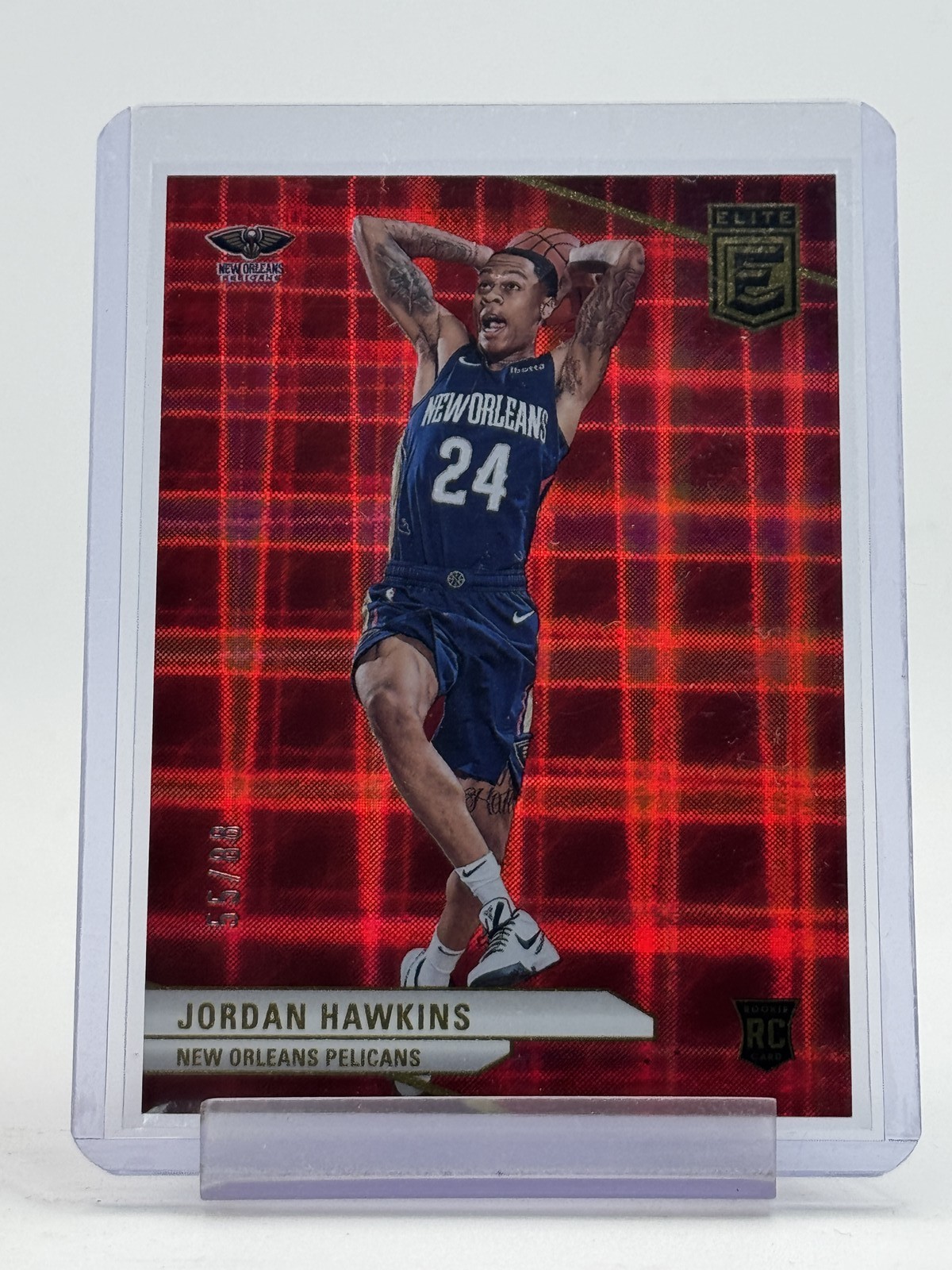 JORDAN HAWKINS 2023-24 DONRUSS ELITE RED ASIA HYPER ROOKIE /88 #230 Q7084
