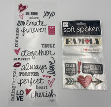 Junk Journal Card Scrapbook Supplies Stickers Embellishment Lot Love Hearts Lips