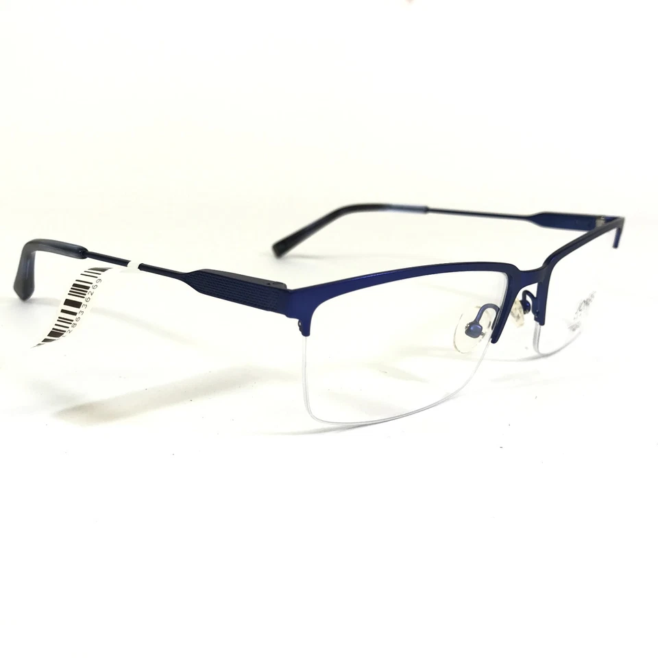 Jones New York Eyeglasses Frames J363 BLUE Square Half Rim Large 57-17-145 - Image 3 of 4