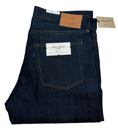 Levi's Made &Crafted Tack Slim Straight Men's Jeans W34 L34 Indigo Rigid Denim - 第 1/16 張圖片