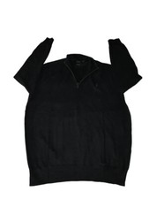 Polo Ralph Lauren Men's Rib 1/4 Zip Pima Cotton Pullover Sweater 2XLT Navy Blue