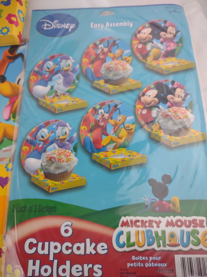 Lot of 6 Disney Mickey Mouse Clubhouse Cupcake Holder Kid's Party - Image 2 of 4