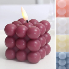 2 Flameless 2 in Warm White LED Light Bubble Cube CANDLES Centerpieces Events