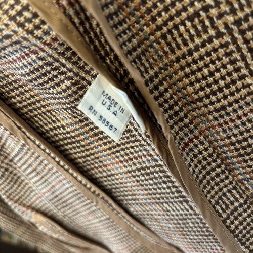 Vintage Ralph Lauren Blazer Seide Braun Hahnentritt 80er Made In USA Vintage L - Bild 11 von 16