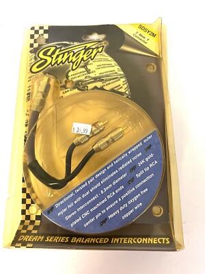 Stinger Dream Series SDSY2M RCA 2 Male Y Connector Twisted Pair Design 8.3MM