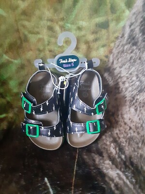 FIRST STEPS Infants 9-12 Months Sz 5  Walking Shoes/Sandals - Shark Design - NEW