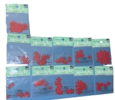 11 Vintage Jolee's by You Red  non adhesive Paper/Vellum  Garden Flowers *Read*