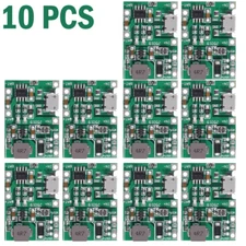 10X Micro-USB TP4056 3.7V Battery Charger Module Step-up Boost For 18650 Battery