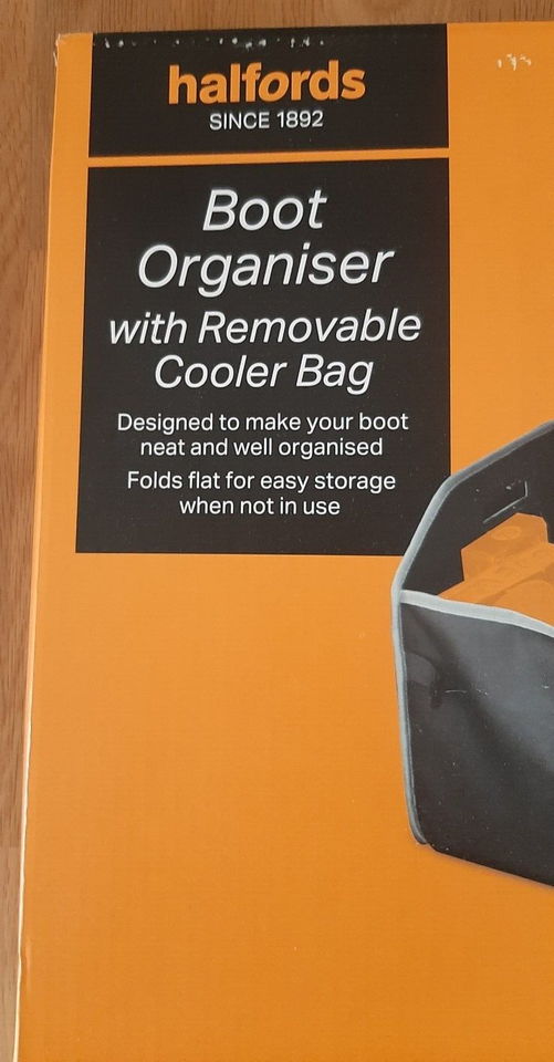 Halfords Car Boot Organiser with Removable Cooler Bag eBay