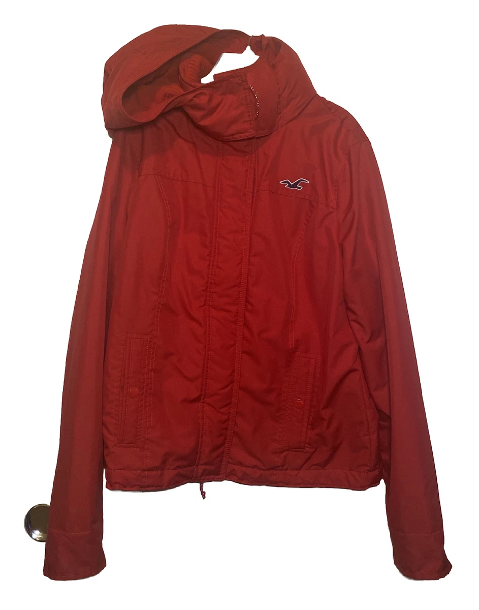 Hollister California All Weather Collection Full Zip Jacket Red Size L  Juniors