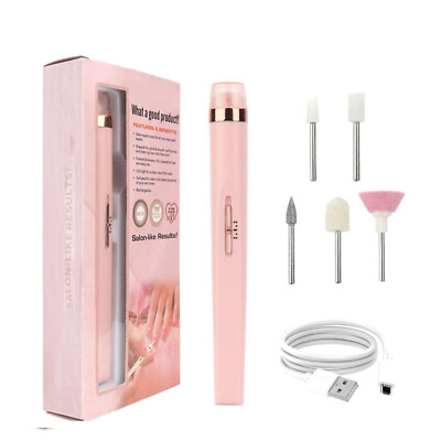 Professionelle Elektrische Nagelfeile Bohrer Tragbar Maniküre Pediküre USB Maschine Set