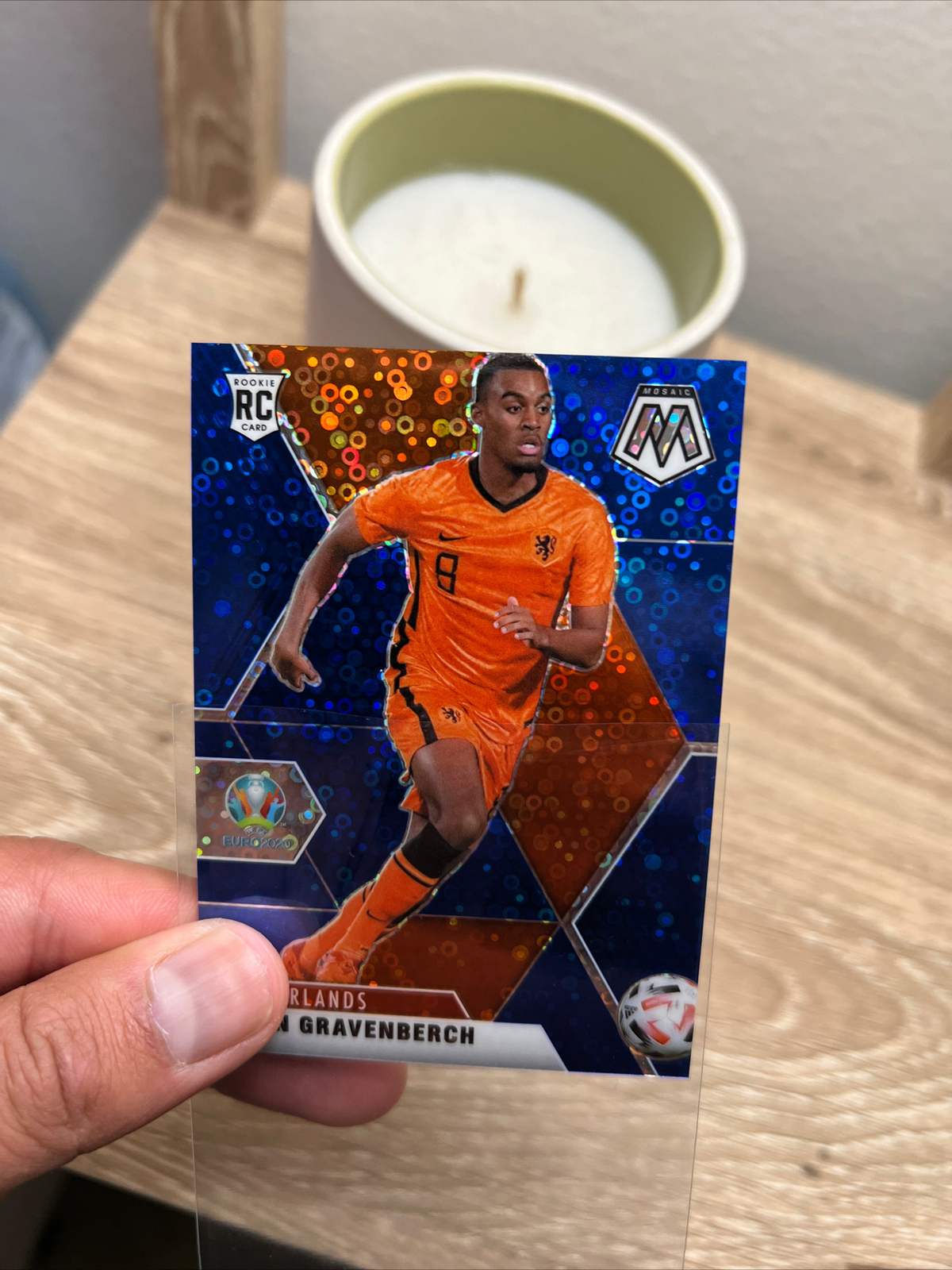 Ryan Gravenberch Blue /99 mosaic UEFA Euro 2021 Rookie Mosaic Prizm