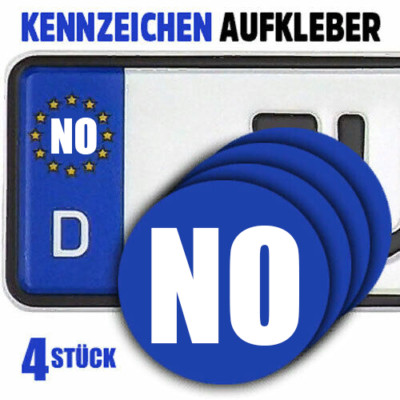NO EU-Diktatur European Union Kennzeichen-Vinyl-Aufkleber 4Stück für EU-Kreis