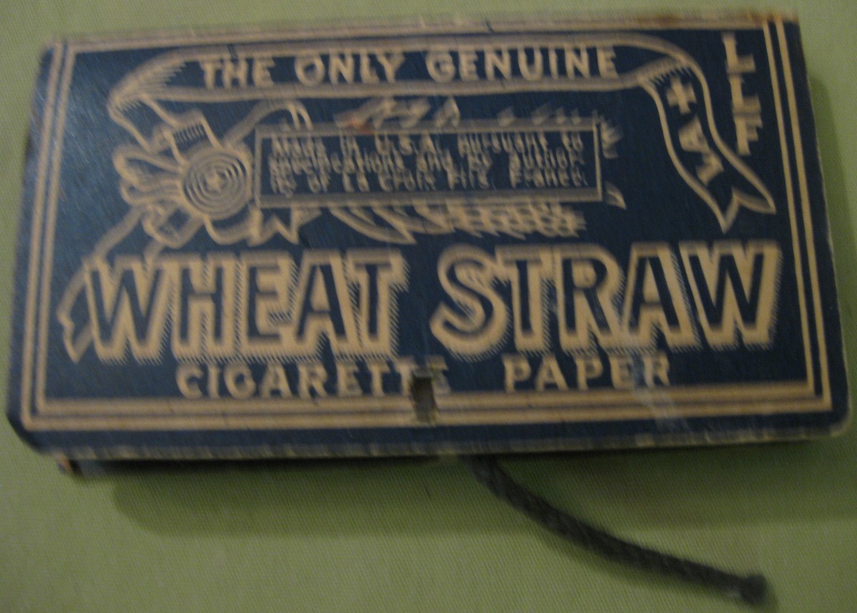 straw cigarette Antique LA + Wheat Straw Cigarette Paper & Ramrod Rollem Cigarette Tobacco  Label