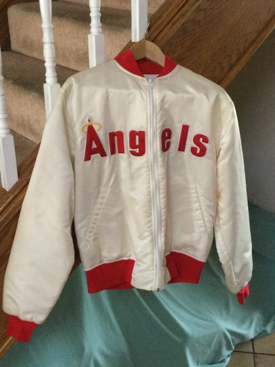 Vtg 80s 90s Rare MLB California Los Angeles Angels Starter Satin