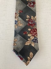 The American Edition Collection Men's Necktie Tie Floral Polyester Made in USA