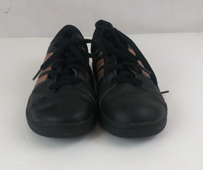Adidas Baseline K Black & Gold Unisex Leather Sneakers Running Shoe Boys  Youth 3 | eBay