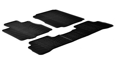 Tappetini In Gomma Per Honda CR-V IV (10.2012-09.2018) - Design A Vaschetta Con Bordi Rialzati, Set Completo Antiscivolo