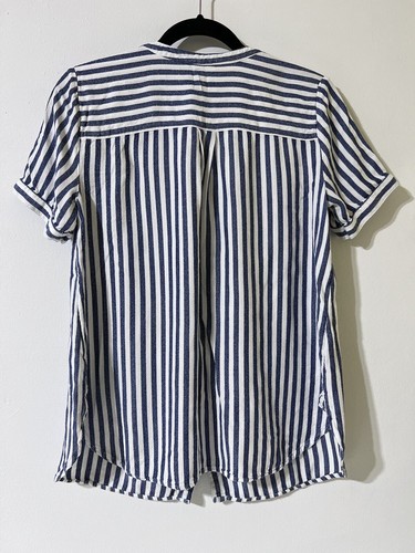 Camicia da donna GAP Maternity super morbida manica corta collo a V a righe top M - Foto 3 di 7