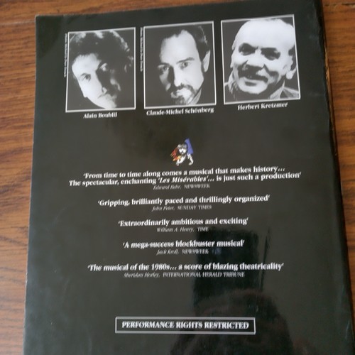 Les Miserables Musical Piano/Vocal Sheet Music/ Song Book (Herbert Kretzmer) VTG - Afbeelding 2 van 5