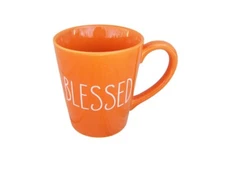Blessed Orange Oversized Coffee Soup Mug 16 oz