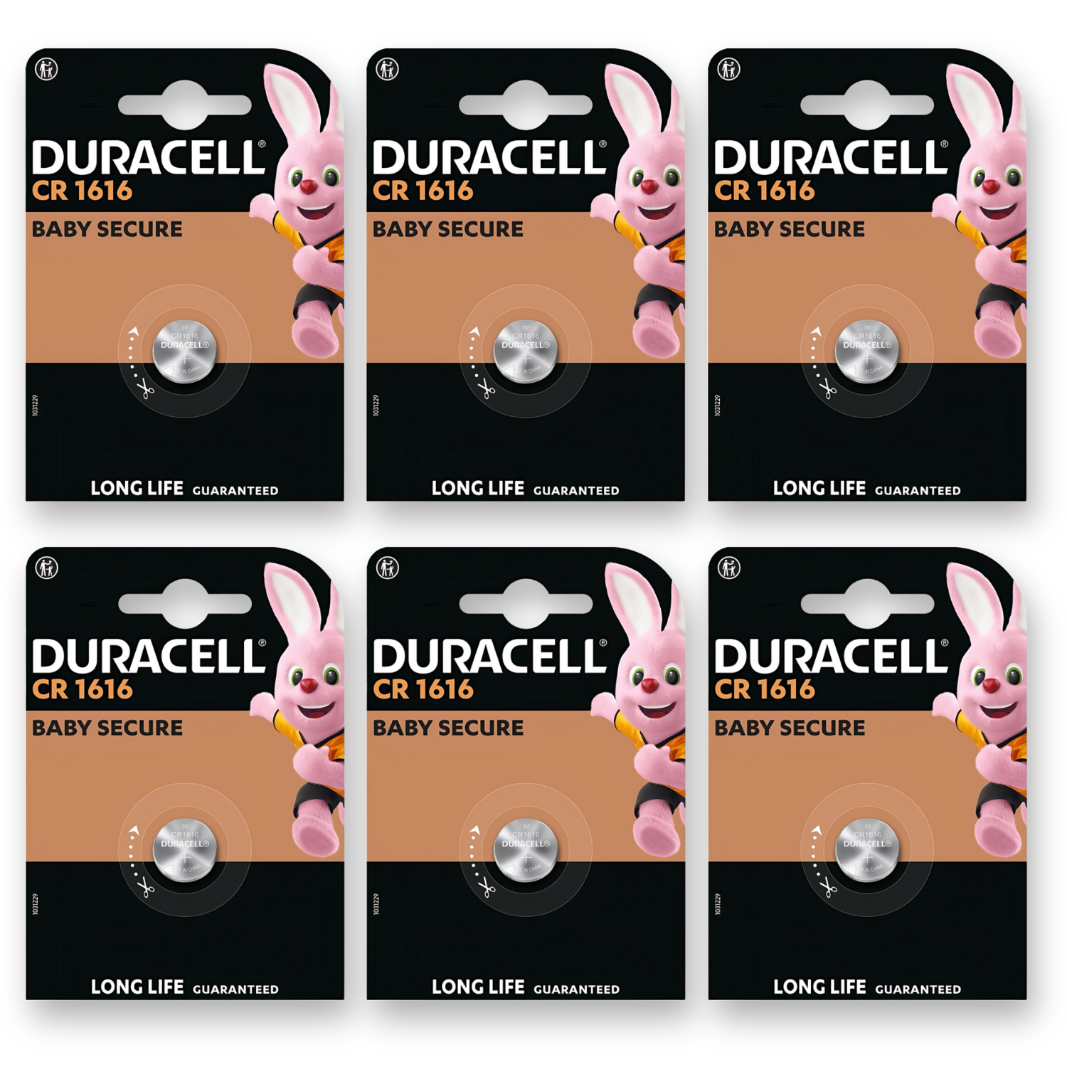 6x DURACELL CR1616 Batteries 1616 DL1616 3V Lithium Coin Cell *EXPIRY 07/2034*
