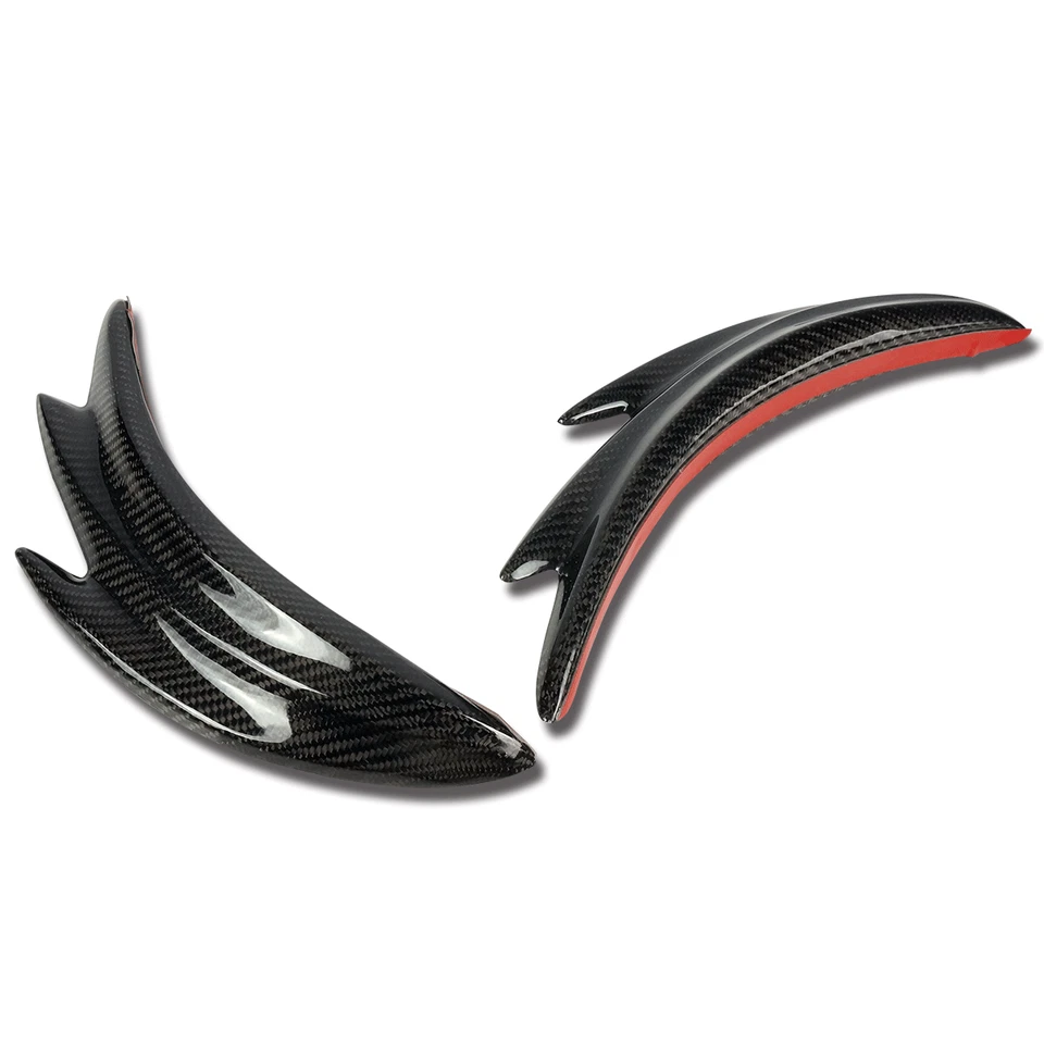 Shark Fin Styel 100% Real Carbon Fiber UNI Front Bumper Splitter Valance Chin - Изображение 4 из 4