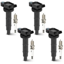 4PCS Ignition Coil Pack with 4PCS Iridium Spark Plug Compatible with Toyota C...