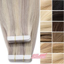 Tape In 100 Human Remy Hair Extensions Invisible Straight Long Hair 20/22/24in