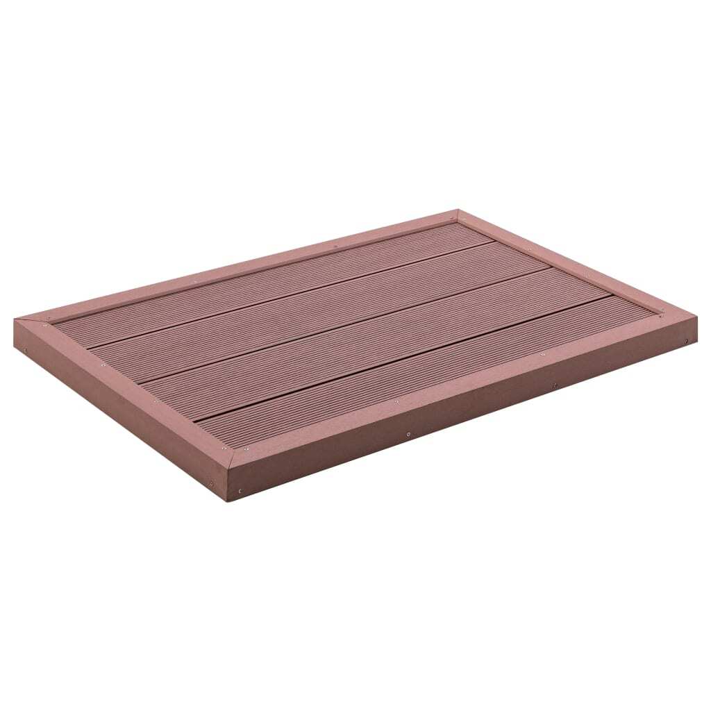 Panel de Suelo para Ducha Solar Escalera Piscina WPC Jardin Gris/Marrón vidaXL